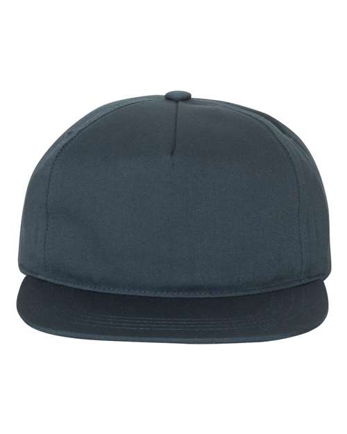 YP Classics 6502, Lightly-structured Five-panel Snapback Cap, Navy