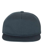 YP Classics 6502, Lightly-structured Five-panel Snapback Cap, Navy