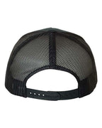 YP Classics 6506, Five-panel Retro Trucker Cap, Black