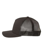 YP Classics 6506, Five-panel Retro Trucker Cap, Black