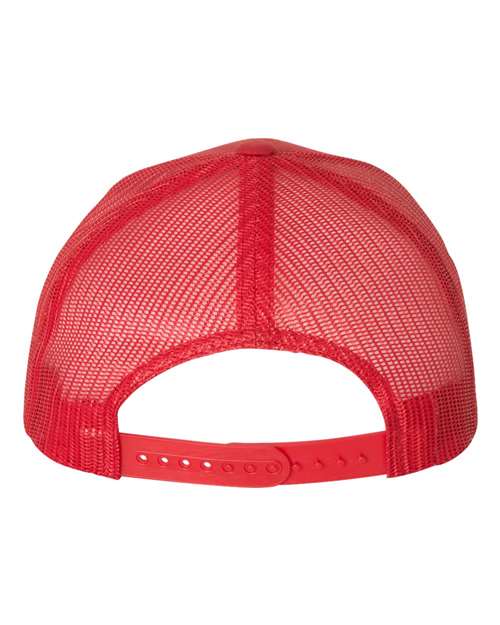 YP Classics 6506, Five-panel Retro Trucker Cap, Red