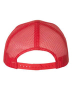YP Classics 6506, Five-panel Retro Trucker Cap, Red