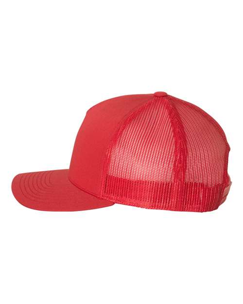 YP Classics 6506, Five-panel Retro Trucker Cap, Red