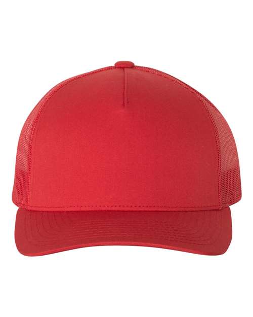 YP Classics 6506, Five-panel Retro Trucker Cap, Red