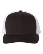 YP Classics 6506, Five-panel Retro Trucker Cap, Black/ White
