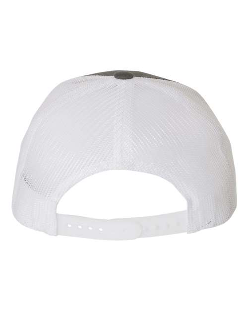 YP Classics 6506, Five-panel Retro Trucker Cap, Charcoal/ White