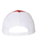 YP Classics 6506, Five-panel Retro Trucker Cap, Red/ White
