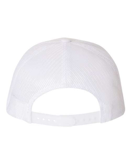 YP Classics 6506, Five-panel Retro Trucker Cap, White