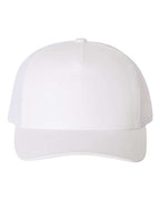 YP Classics 6506, Five-panel Retro Trucker Cap, White