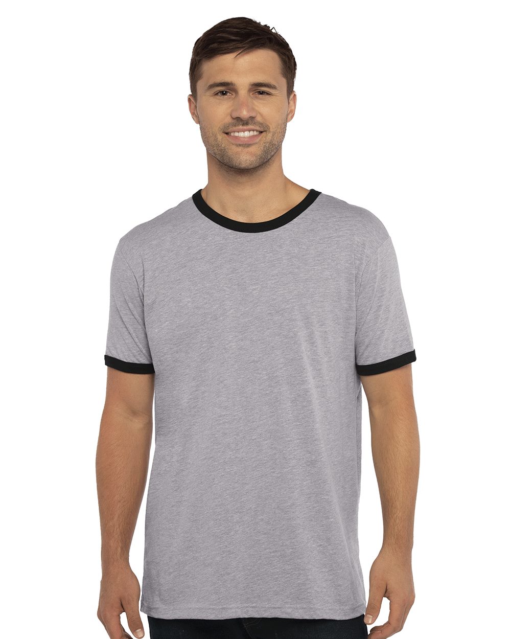 Next Level 3604, T-Shirts - Premium, Heather Grey/ Black
