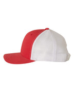 YP Classics 6606, Retro Trucker Cap, Red/ White