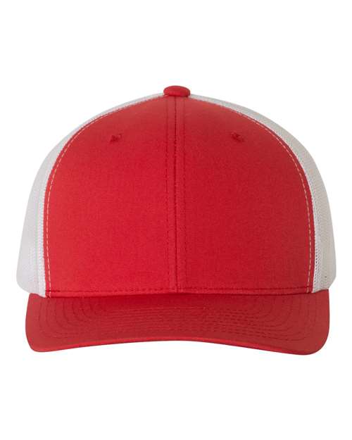 YP Classics 6606, Retro Trucker Cap, Red/ White