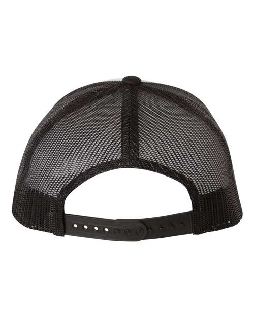 YP Classics 6606, Retro Trucker Cap, Black/ White/ Black