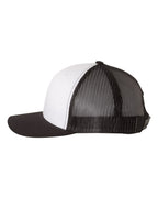 YP Classics 6606, Retro Trucker Cap, Black/ White/ Black