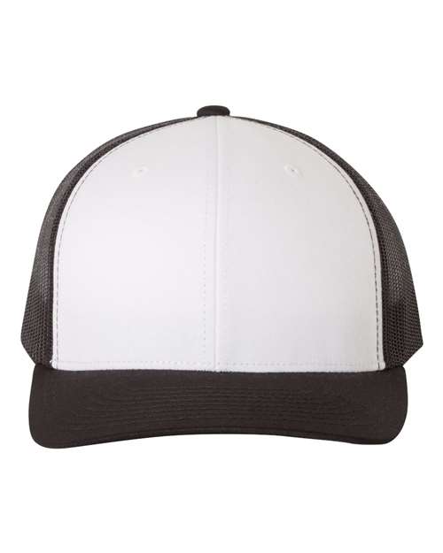 YP Classics 6606, Retro Trucker Cap, Black/ White/ Black