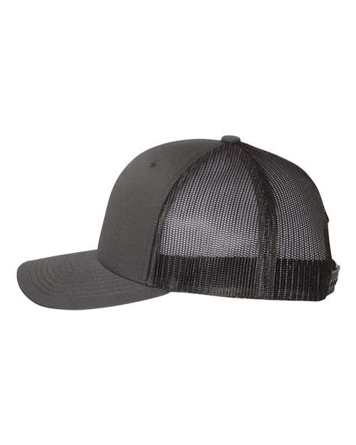 YP Classics 6606, Retro Trucker Cap, Charcoal/ Black