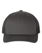 YP Classics 6606, Retro Trucker Cap, Charcoal/ Black