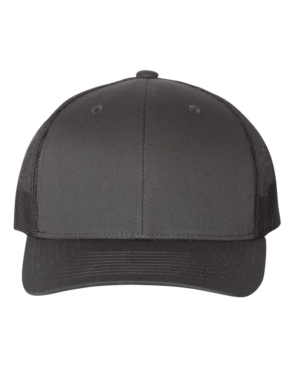 YP Classics 6606, Retro Trucker Cap, Charcoal/ Black