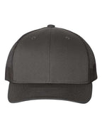 YP Classics 6606, Retro Trucker Cap, Charcoal/ Black