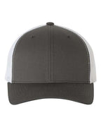 YP Classics 6606, Retro Trucker Cap, Charcoal/ White