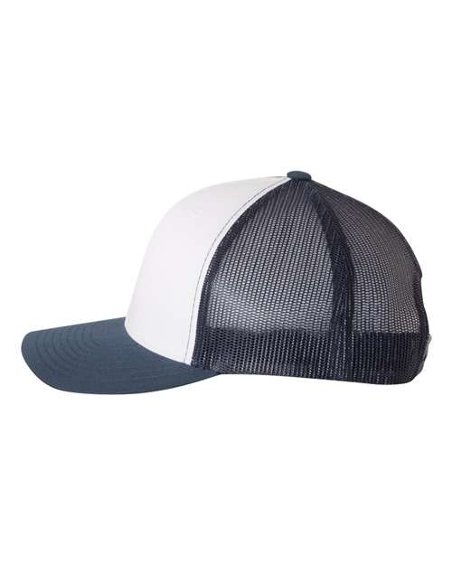 YP Classics 6606, Retro Trucker Cap, Navy/ White/ Navy