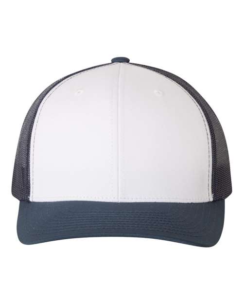 YP Classics 6606, Retro Trucker Cap, Navy/ White/ Navy