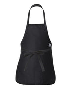 Q-Tees Q4250, Full-length Apron With Pouch Pocket, Black