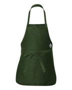Q-Tees Q4250, Full-length Apron With Pouch Pocket, Forest