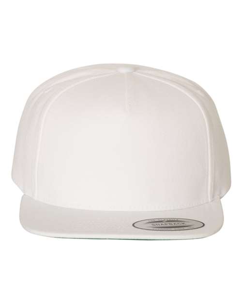 YP Classics 5089M, Premium Five-panel Snapback Cap, White