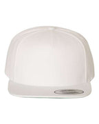 YP Classics 5089M, Premium Five-panel Snapback Cap, White