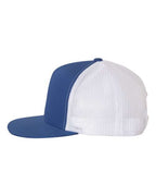 YP Classics 6006, Classic Five-panel Trucker Cap, Royal/ White