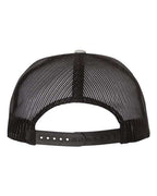 YP Classics 6006, Classic Five-panel Trucker Cap, Silver/ Black