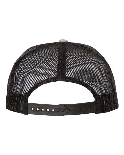 YP Classics 6006, Classic Five-panel Trucker Cap, Silver/ Black