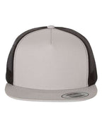YP Classics 6006, Classic Five-panel Trucker Cap, Silver/ Black