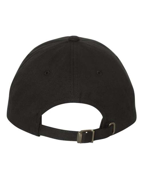 YP Classics 6245PT, Peached Cotton Twill Dad Hat, Black