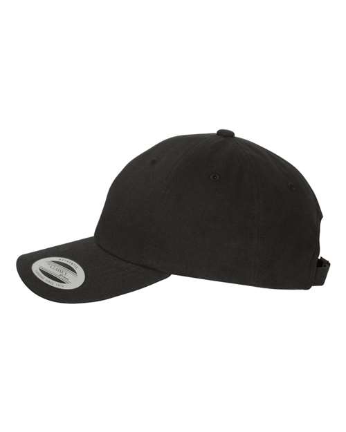 YP Classics 6245PT, Peached Cotton Twill Dad Hat, Black