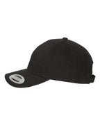 YP Classics 6245PT, Peached Cotton Twill Dad Hat, Black