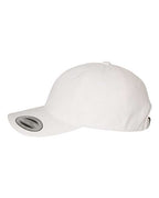 YP Classics 6245PT, Peached Cotton Twill Dad Hat, White