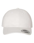 YP Classics 6245PT, Peached Cotton Twill Dad Hat, White