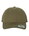 YP Classics 6245PT, Peached Cotton Twill Dad Hat, Loden