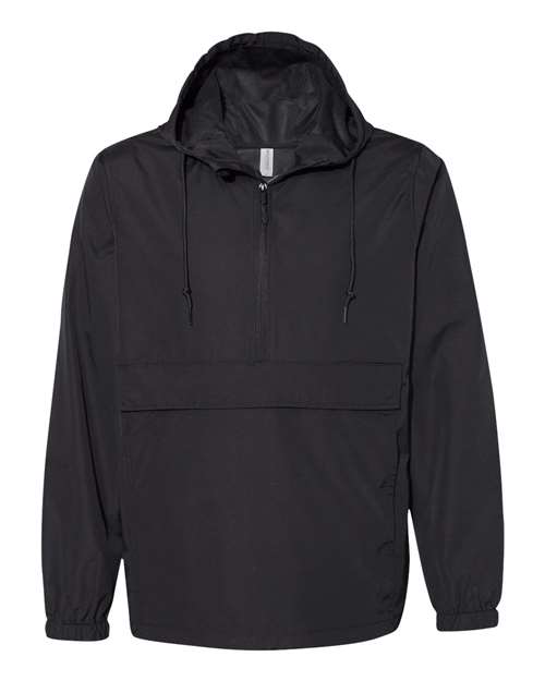 Independent Trading Co. EXP94NAW, Men's Nylon Anorak, Black