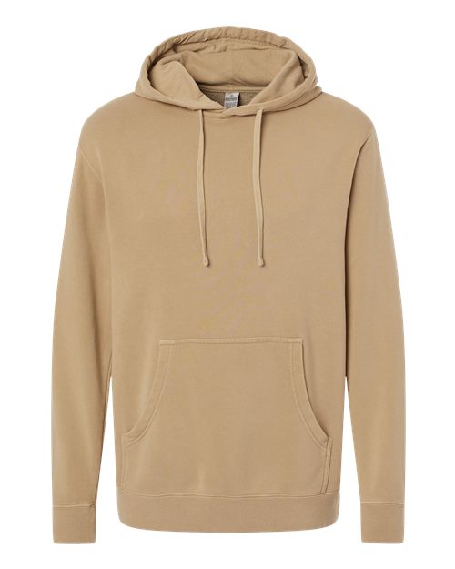 Independent Trading Co. PRM4500, Unisex Midweight Pigment-dyed Hooded Sweatshirt, Pigment Sandstone