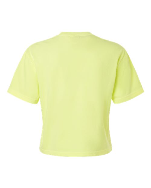 Comfort Colors 3023CL, Women's Garment-dyed Heavyweight Boxy T-shirt, Neon Lemon