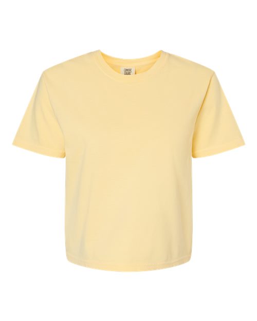 Comfort Colors 3023CL, Women's Garment-dyed Heavyweight Boxy T-shirt, Butter