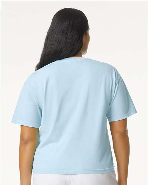 Comfort Colors 3023CL, Women's Garment-dyed Heavyweight Boxy T-shirt, Chambray