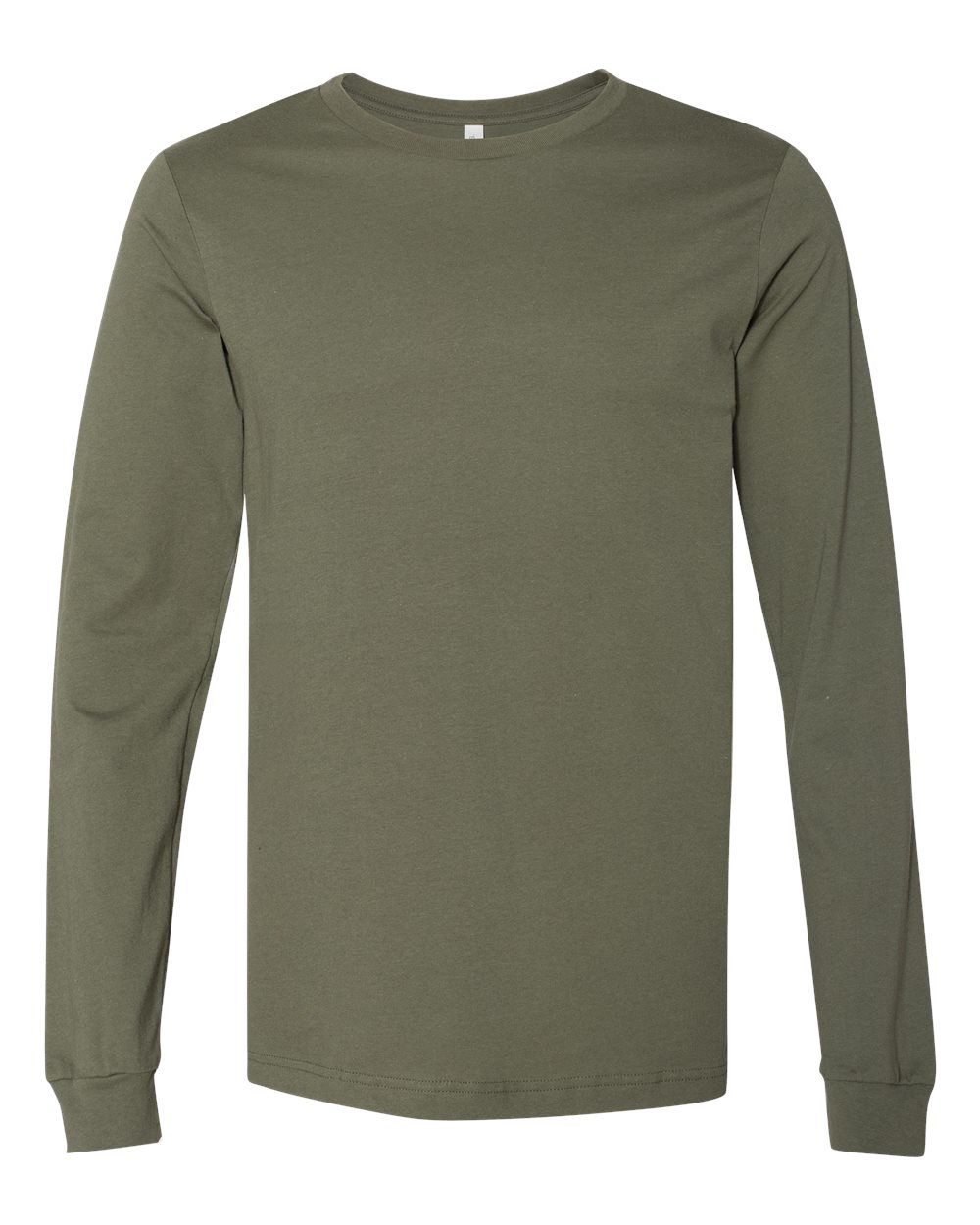 BELLA + CANVAS 3501, T-Shirts - Long Sleeve, Military Green