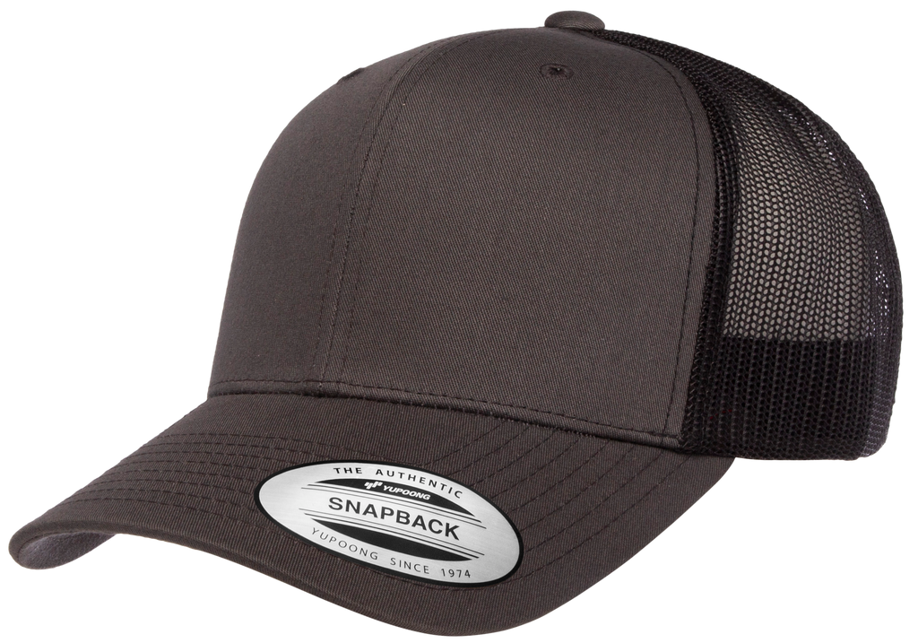 Yupoong-F6606T cap in Charcoal/Black