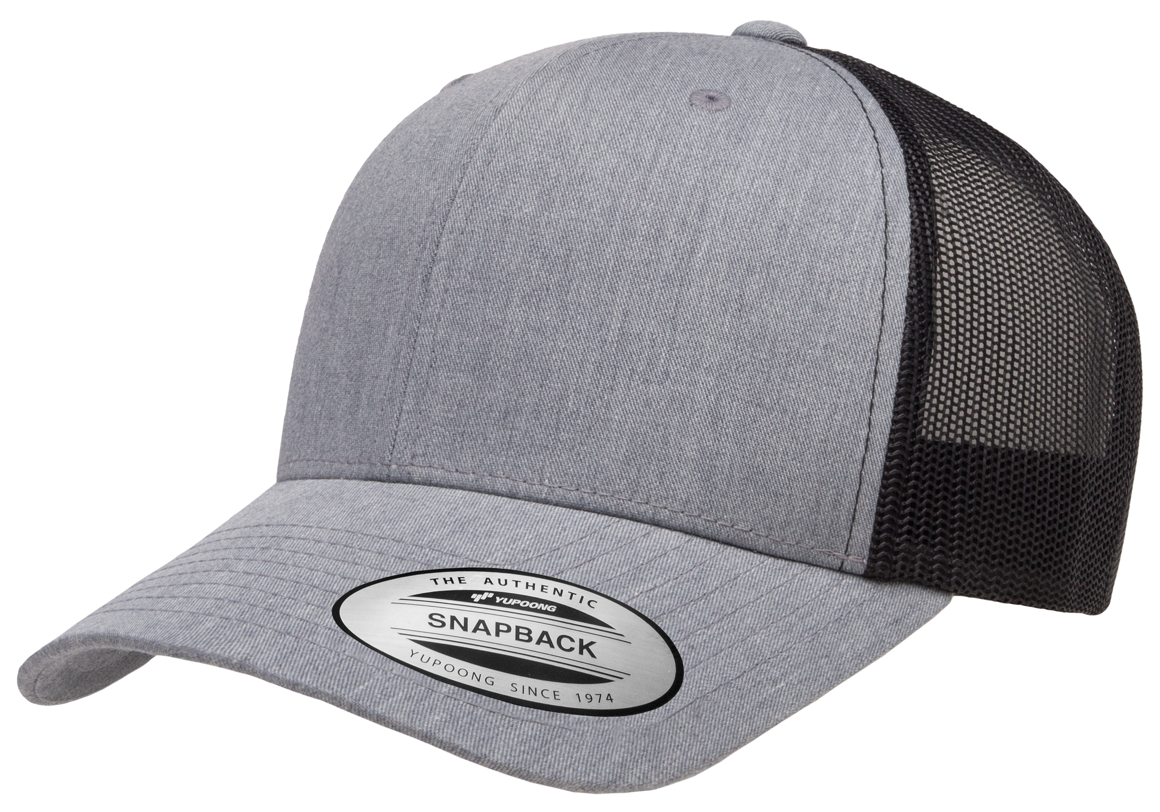 Yupoong-F6606T cap in Grey Heather/Black