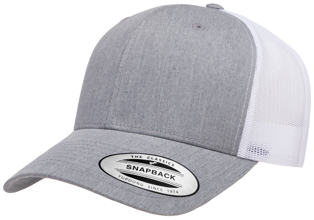 Yupoong-F6606T cap in Grey Heather/White