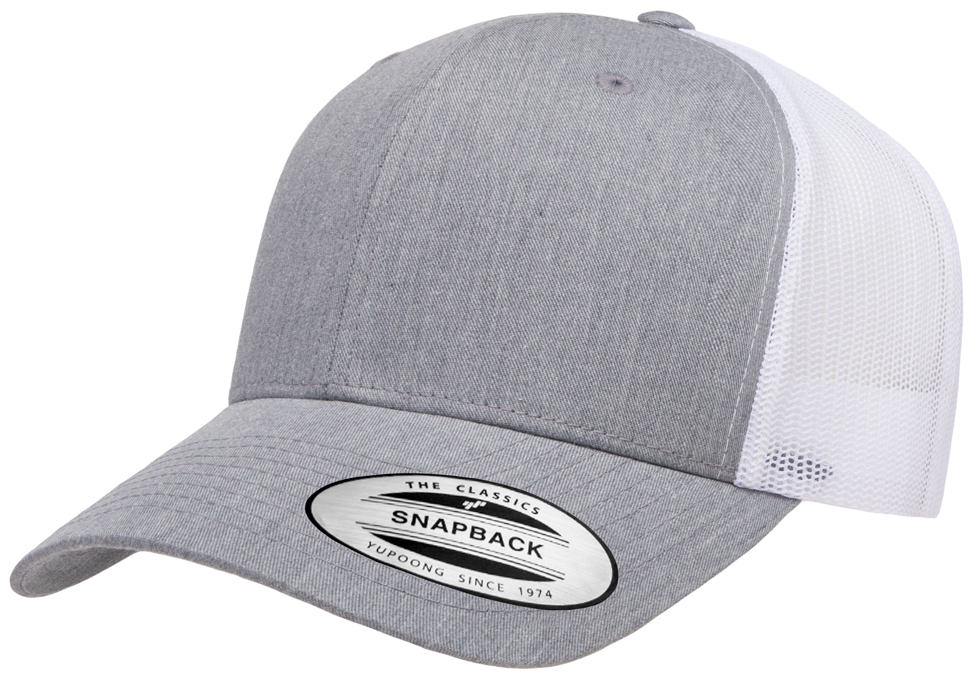 Yupoong-F6606T cap in Grey Heather/White